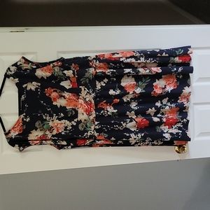 Floral fully lined 3x dress